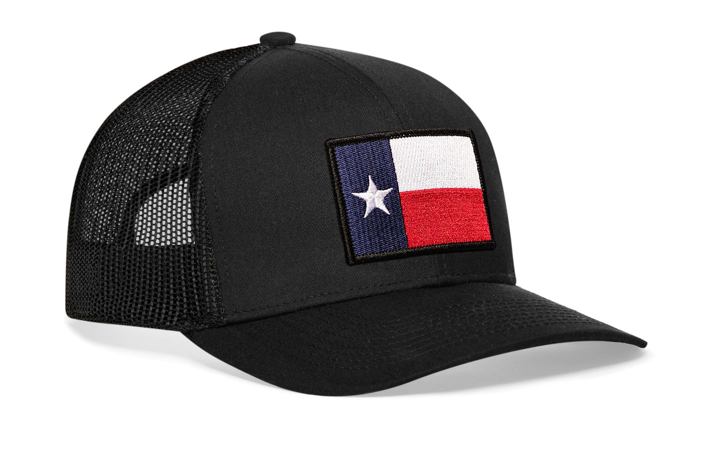 Texas Flag Trucker Hat | Black TX Snapback